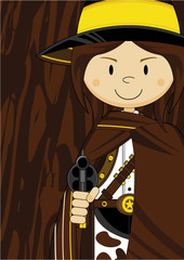 Cute Wild West Cowgirl