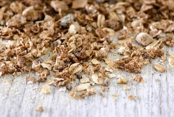 muesli on wood