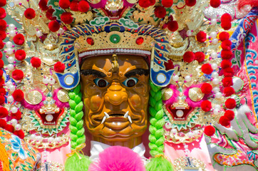 Fototapeta premium Chinese god puppet. Selective focus.