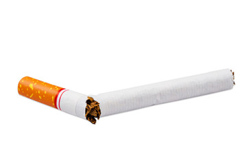 Cigarette isolated white