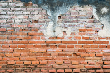 cracked concrete vintage brick wall background
