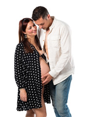 Pregnant woman with her husband