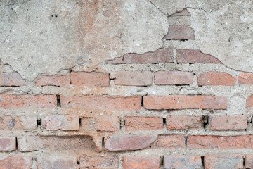 cracked concrete vintage brick wall background