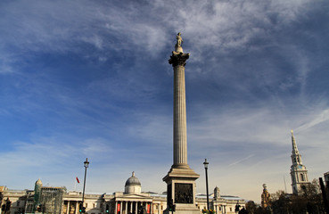 Fototapeta na wymiar Nelson's Column, Trafalgar Square, London, England