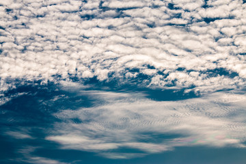 colorful dramatic sky with cloud at sunset