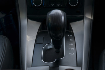 Car gear / View of gearshift, selective focus.