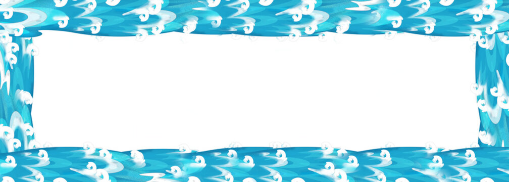 Water or wave frame - illustration for children