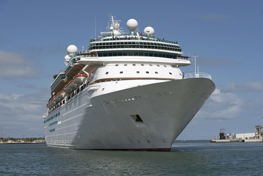 The cruise ship Majesty of the Seas seen at Port Canaveral Florida USA