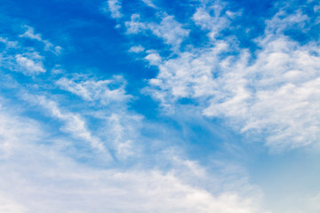 colorful dramatic sky with cloud at sunset