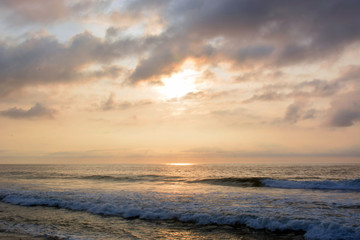 Naklejka na ściany i meble Heavenly Summer Sunrise Over the Ocean 
