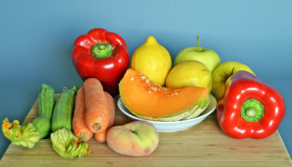 frutta e verdura fresca, still life