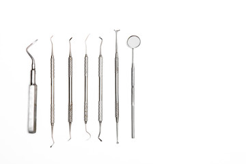 dental tool on white background