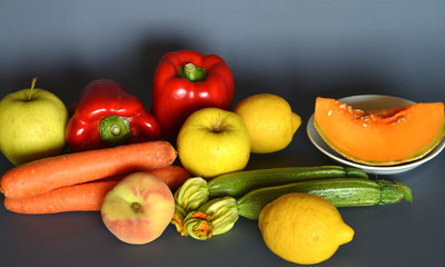 frutta e verdura fresca, still life