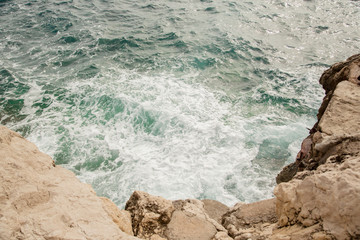 Wave on the coast of Mallorca.