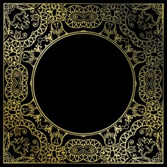 Rahmenvorlage mit nostalgischen Motiv für Gruß- und Einladungskarten