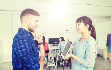 Fototapeta premium creative team with tablet pc at office