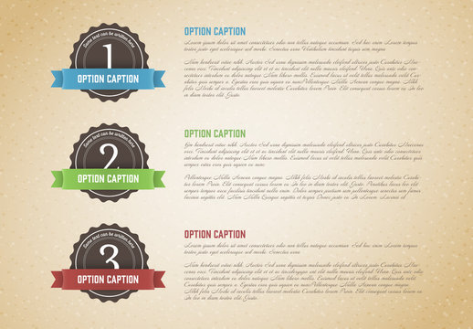 Three Section Paper Texture Infographic