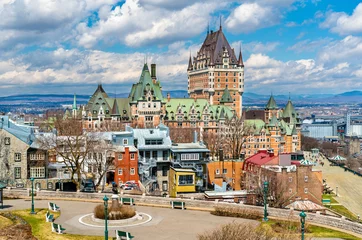Foto op Canvas Uitzicht op Chateau Frontenac in Quebec City, Canada © Leonid Andronov