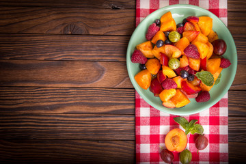 salad with fresh fruits and berries
