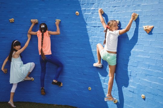 Happy Kids Climbing Wall