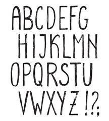 Hand drawn vector decorative uppercase letters