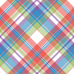 Color pixel check plaid seamless pattern