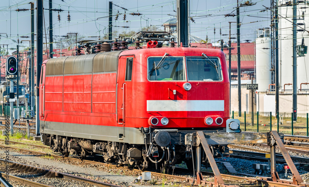 Sticker German locomotive at Strasbourg Central Station, France