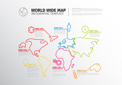 World Map Infographic Layout