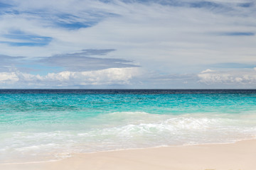 beach in indian ocean on seychelles