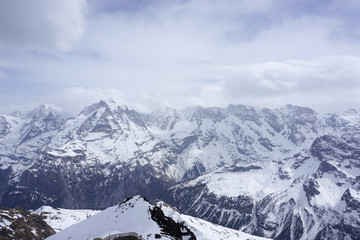 panorama view of schilthorn mountain switzerland