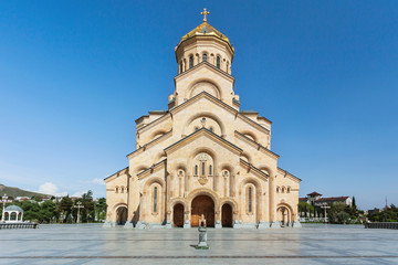 Fototapeta na wymiar The Holy Trinity Cathedral of Tbilisi (commonly known as Sameba), Georgia country.