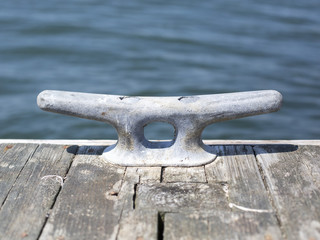 weathered deck cleat