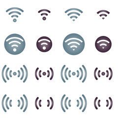 Wireless network icons on white background