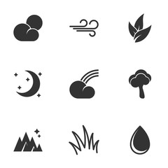 Icons for theme weather,nature. White background