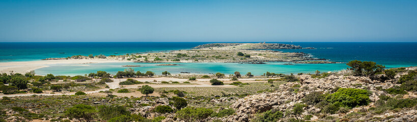 Greece, Crete Elafonisi beach view from hill