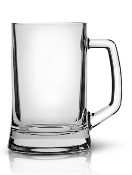 In front empty beer mug