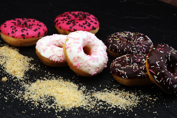 donuts in different glazes
