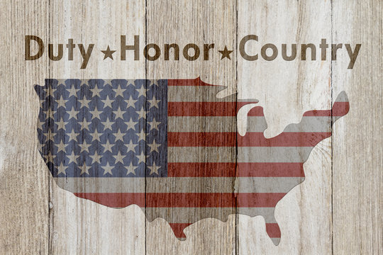 Duty Honor and Country message
