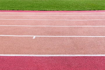 Running track with marking