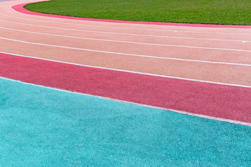 Running track with marking