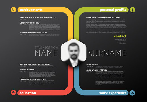 Dark Landscape Resume Layout 1