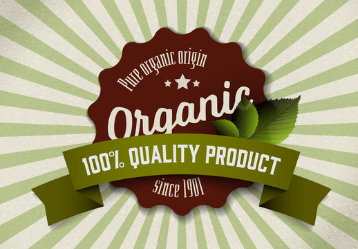Organic Product Sign Layout