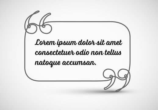 Line Art Quote Layout