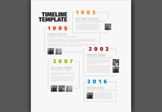 Stacked Vertical Timeline Layout