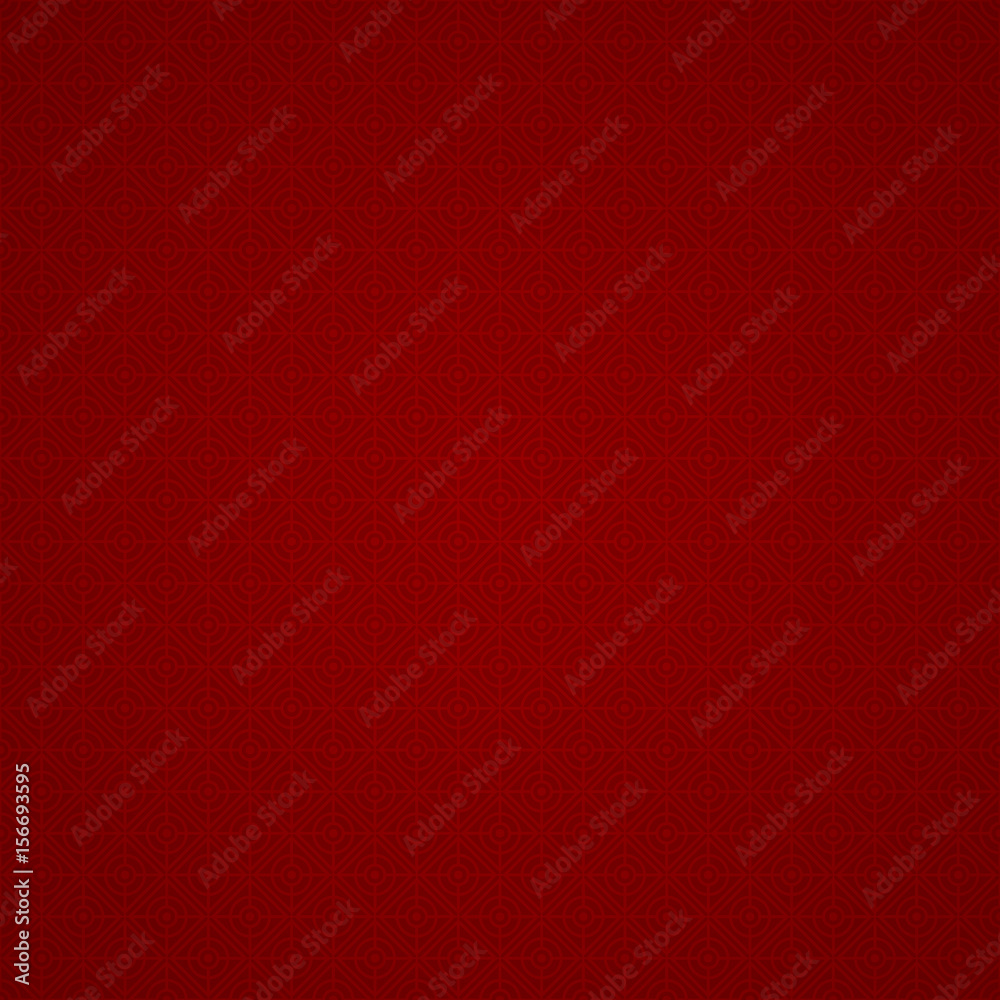 Wall mural red pattern on a dark red background. connected diamond and circle. abstract background for projects