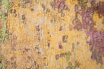 multicolor aged paint on wooden door grunge texture