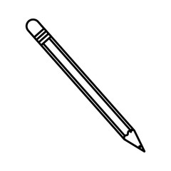 wooden pencil utensil school study image vector illustration