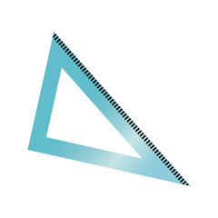 triangle ruler geometry school utensil vector illustration