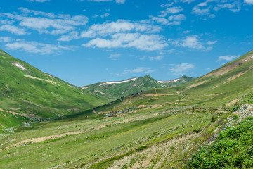 Naklejka premium Summer Mountain Plateau Lekoban Highland with Artvin, Turkey