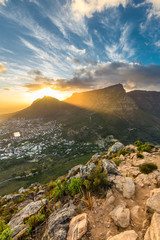 Table Mountain Sunrise - obrazy, fototapety, plakaty